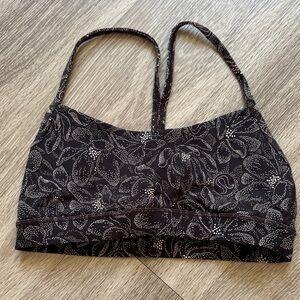 lululemon athletica brown and light pink Patterned flow y Bra